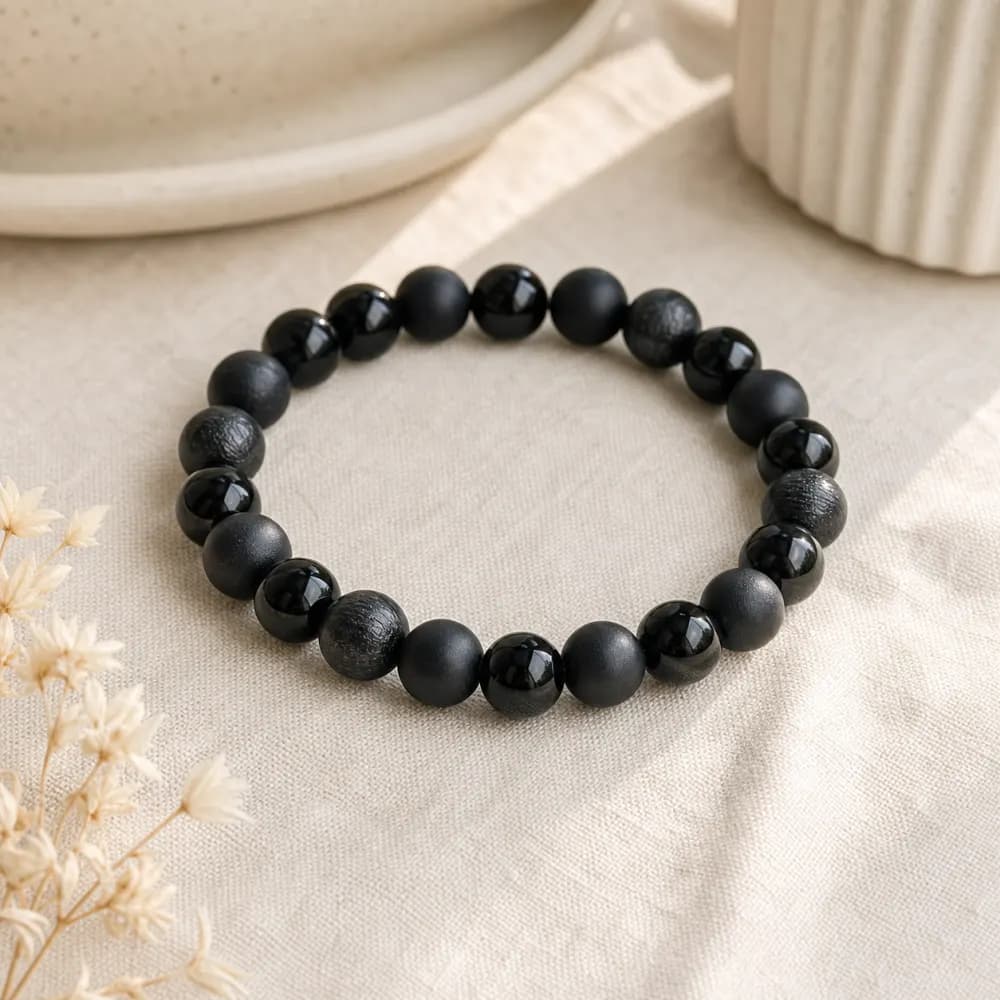 Black Tourmaline Shield Bracelet product photo
