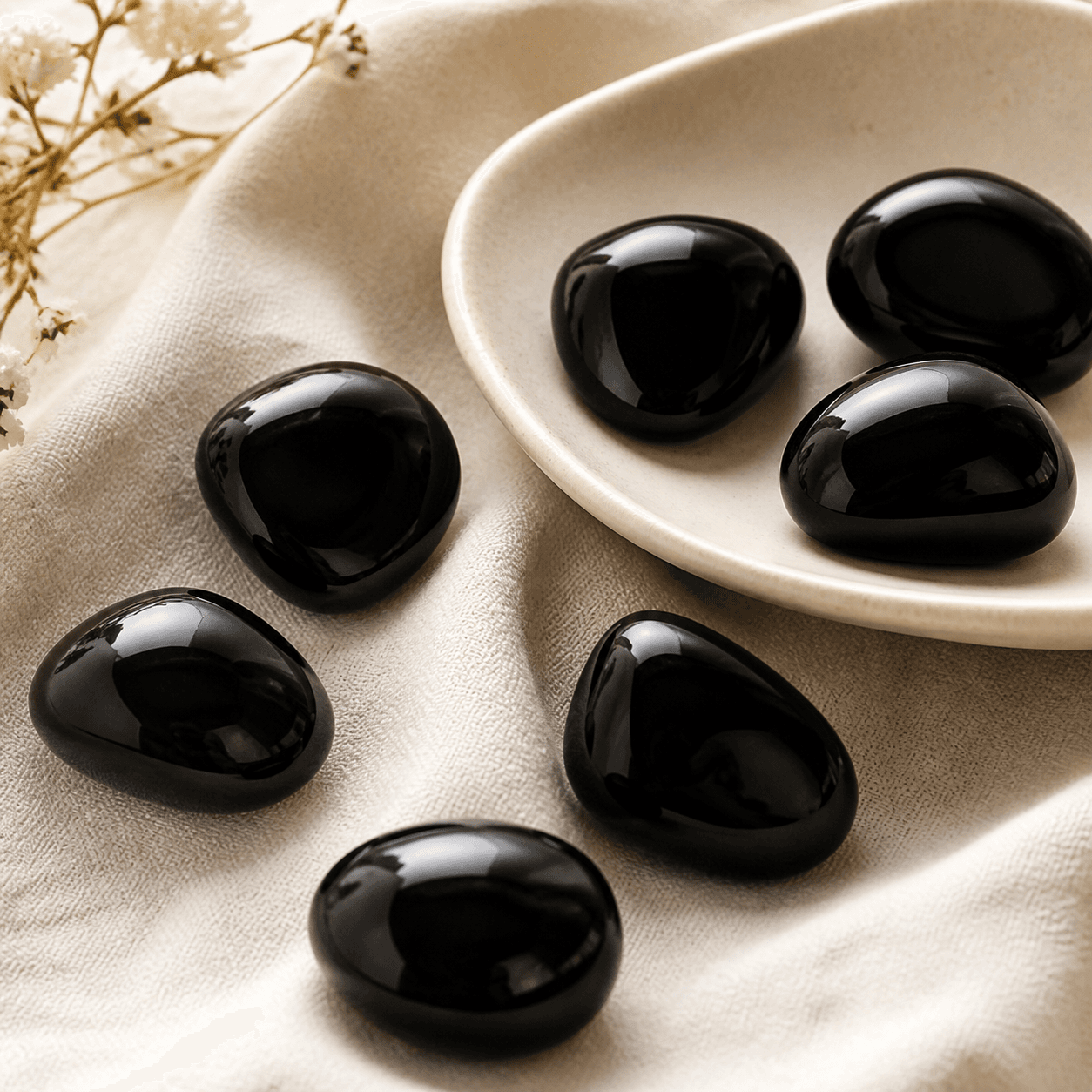Black Obsidian Tumbled Stone product photo