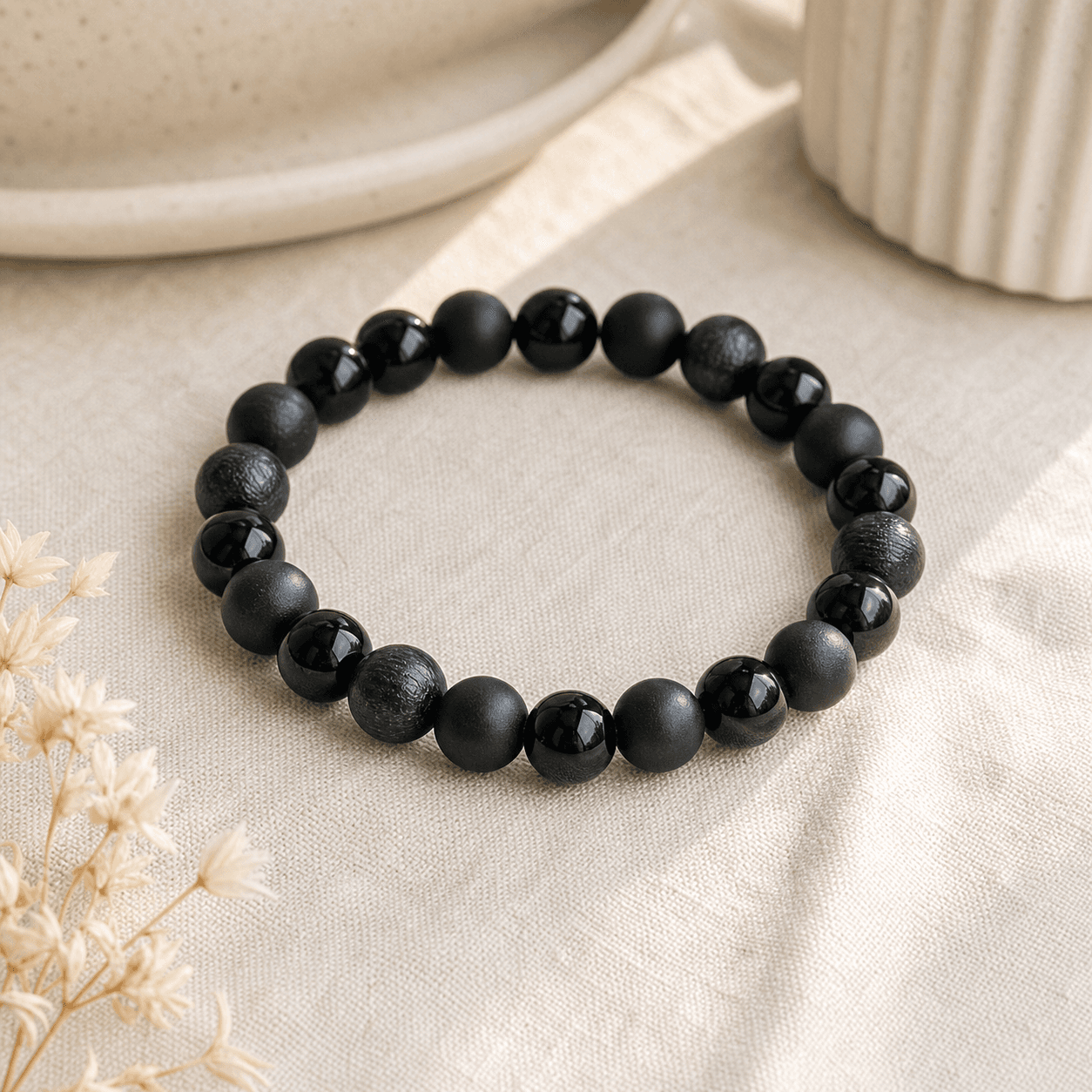 Black Tourmaline Shield Bracelet product photo